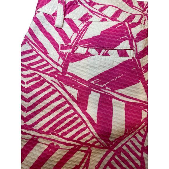 Lilly‎ Pulitzer Women 2 Shorts Pink & White Callahan 5" Yacht Sea Print Nautical - Picture 9 of 11